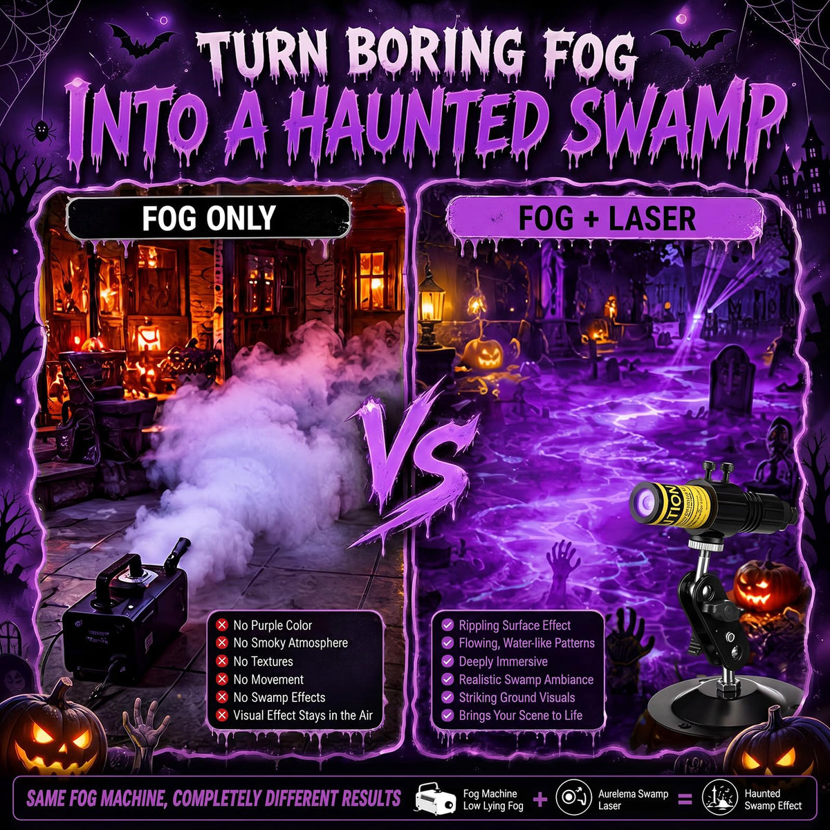 LumiVera™ Halloween Laser Swamp Light