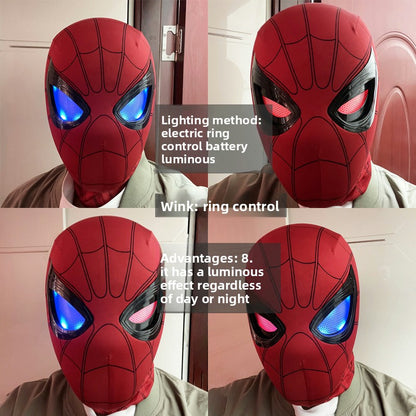 SpideyDrip Spider Man Movable Eye LED Helmet with Remote Control