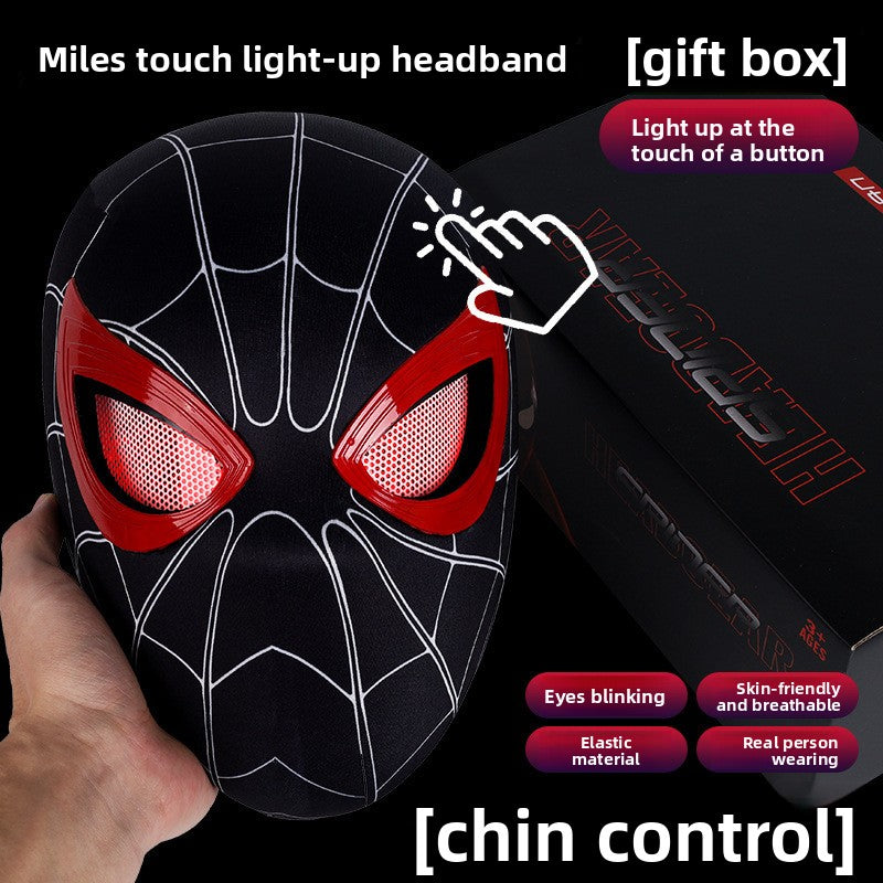 SpideyDrip Spider Man Movable Eye LED Helmet with Remote Control