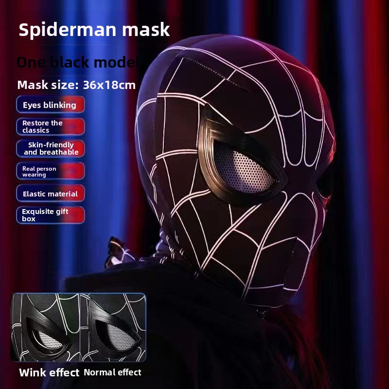 SpideyDrip Spider Man Movable Eye LED Helmet with Remote Control