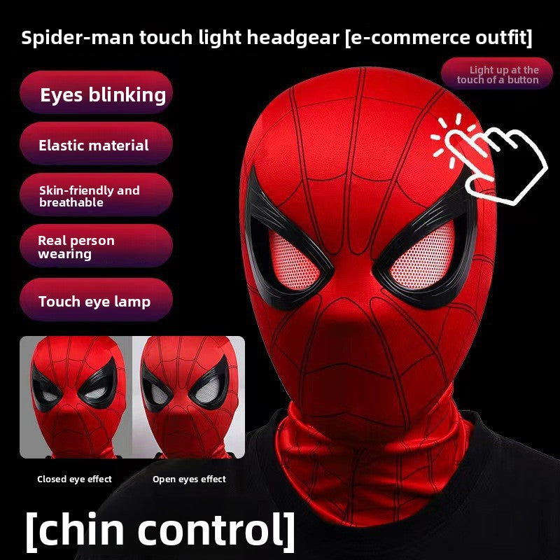 SpideyDrip Spider Man Movable Eye LED Helmet with Remote Control