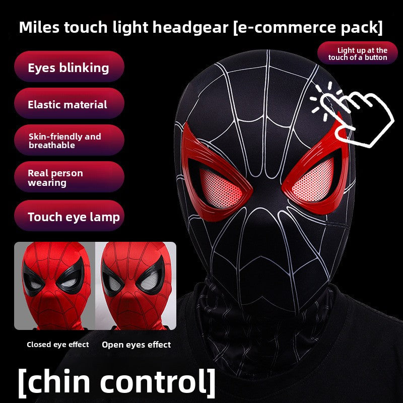 SpideyDrip Spider Man Movable Eye LED Helmet with Remote Control