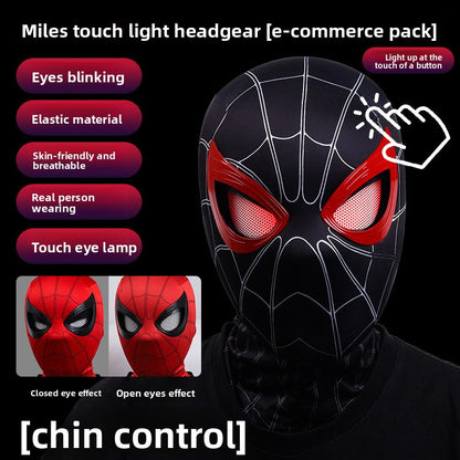 SpideyDrip Spider Man Movable Eye LED Helmet with Remote Control