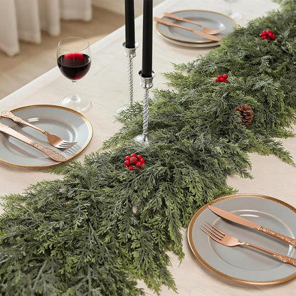 Lumivera™ 6 Ft 2Pcs Artificial Cedar Christmas Garland