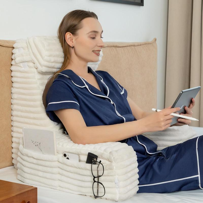 LumiVera™ Ergonomic Reading And Night Feeding Pillow with Armrests
