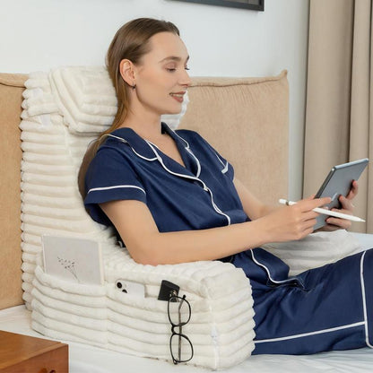 LumiVera™ Ergonomic Reading And Night Feeding Pillow with Armrests
