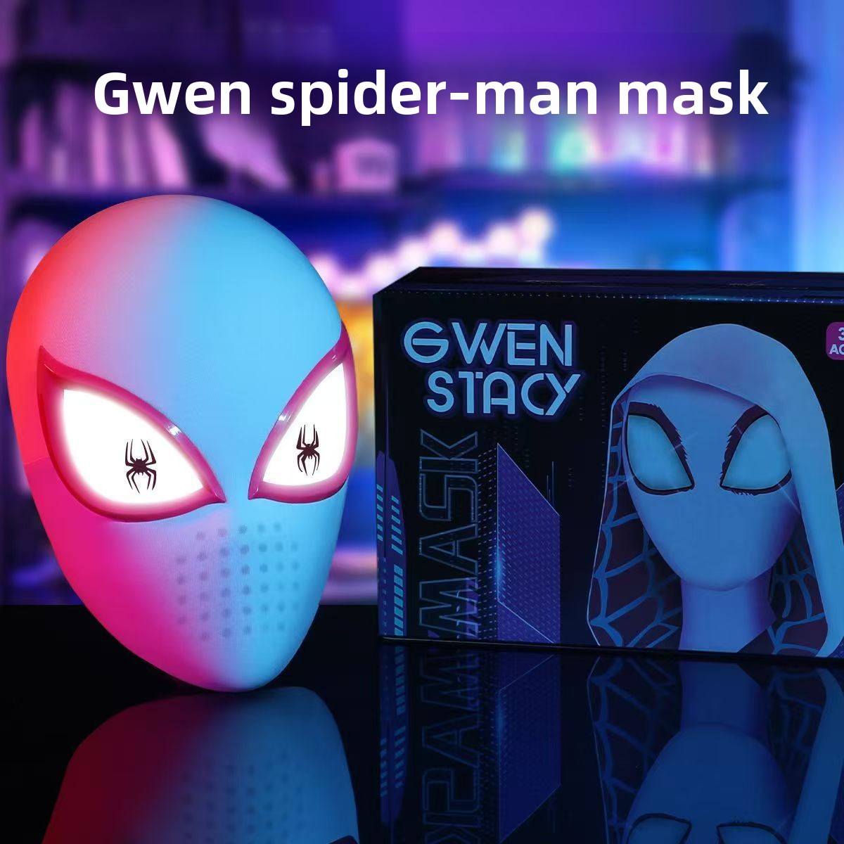 SpideyDrip Spider Man Movable Eye LED Helmet with Remote Control