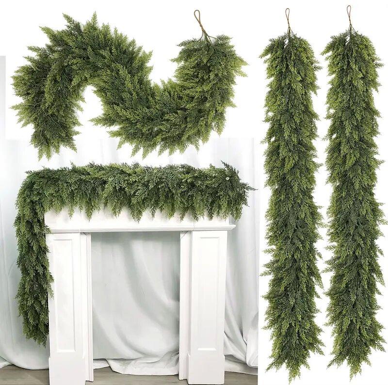 Lumivera™ 6 Ft 2Pcs Artificial Cedar Christmas Garland