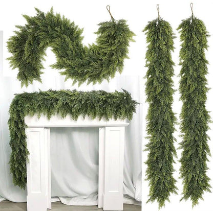 Lumivera™ 6 Ft 2Pcs Artificial Cedar Christmas Garland